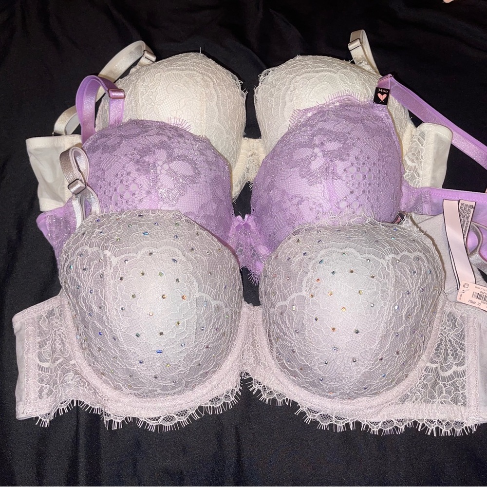 3 Victorias Secret Bras NWT  “Dream Angels Lined Demi” style